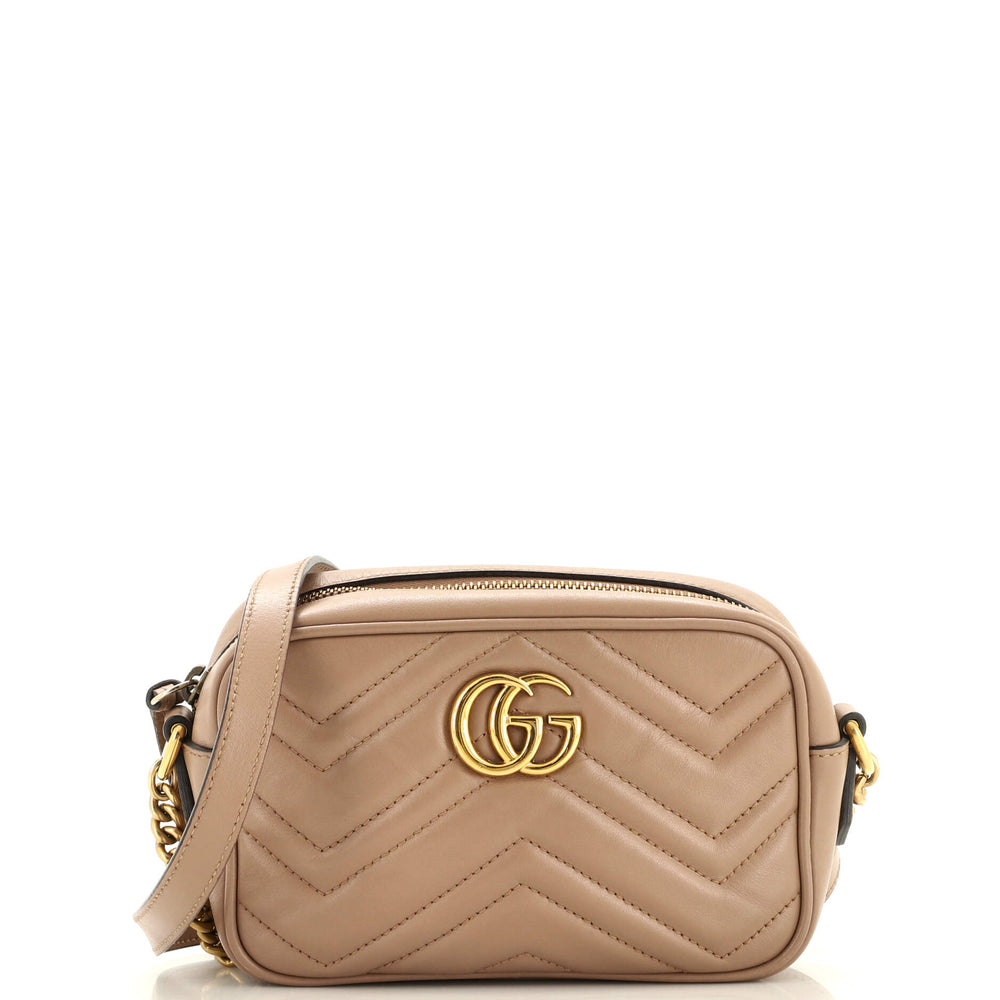 GUCCI GG Marmont Shoulder Bag Matelasse Leather Mini