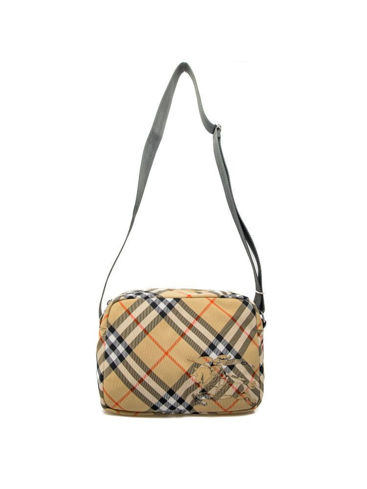 Burberry Men's Check Crossbody Bag in Sand | 8091320158564