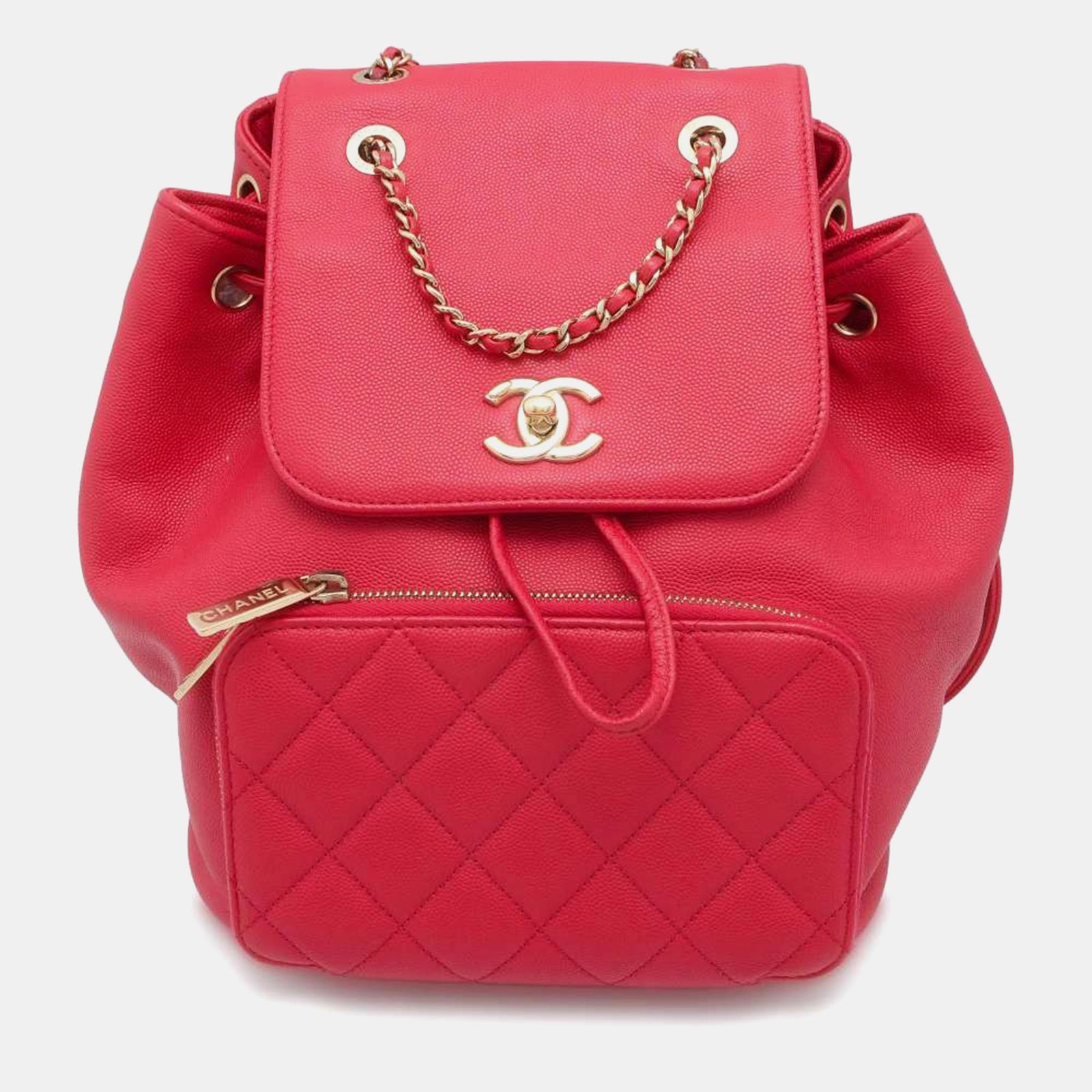 Chanel Pink Caviar Leather Business Affinity Backpack