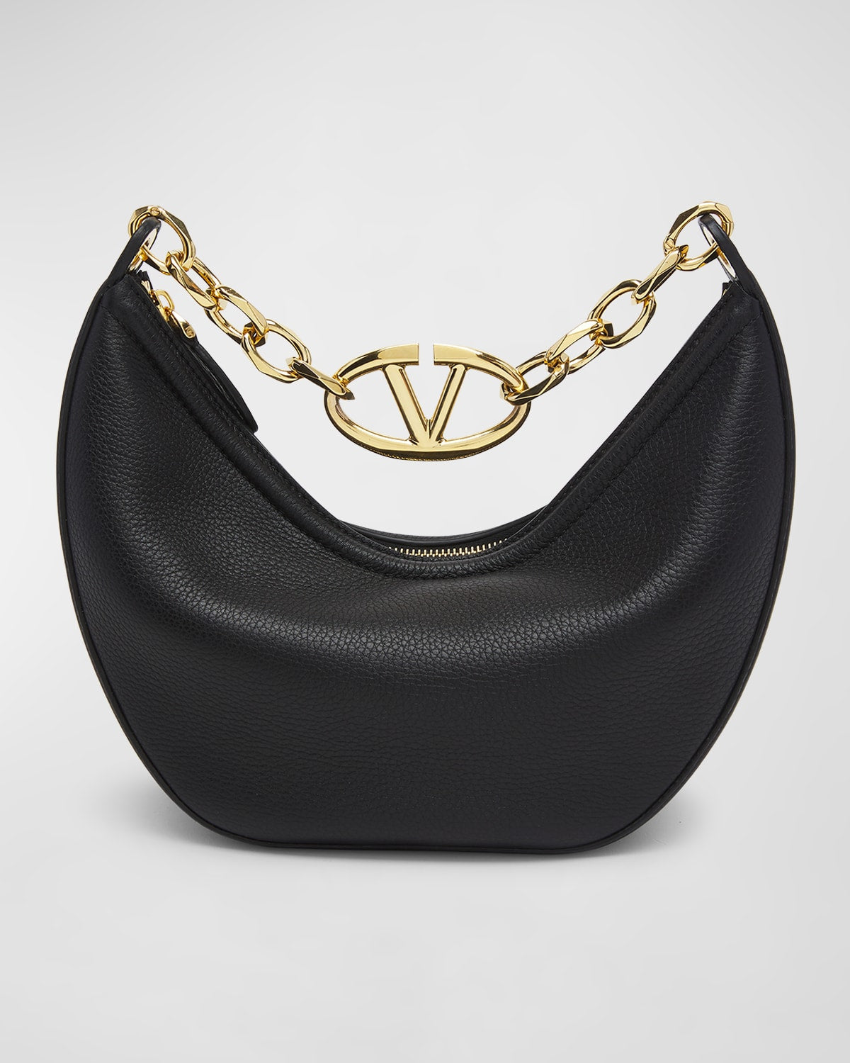 Valentino Small VLOGO Moon Hobo Bag