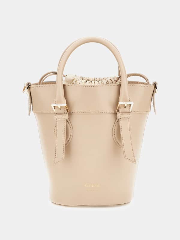 Guess Diana Leather-Blend Mini Bucket Bag