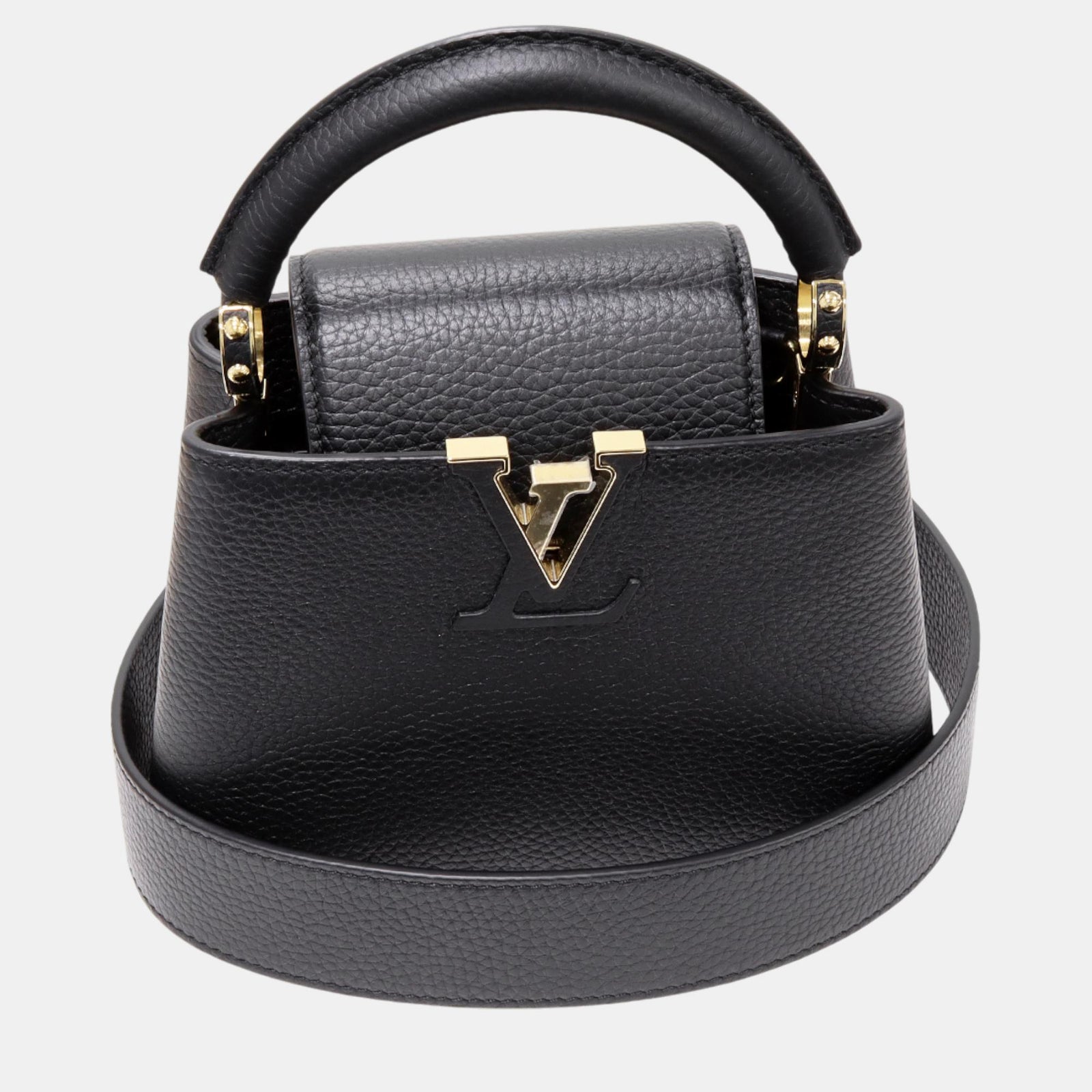 Louis Vuitton Schwarze Capucines Mini-Taschen aus Taurillon-Leder