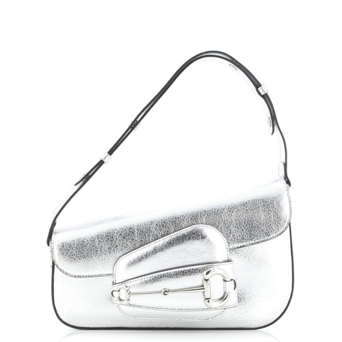 GUCCI Horsebit 1955 Asymmetric Shoulder Bag Leather Small