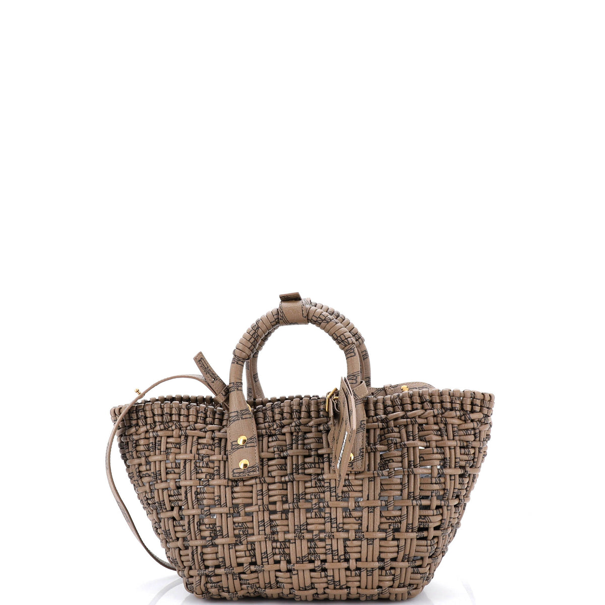 Balenciaga Bistro Panier Bag BB Monogram Coated Canvas XS