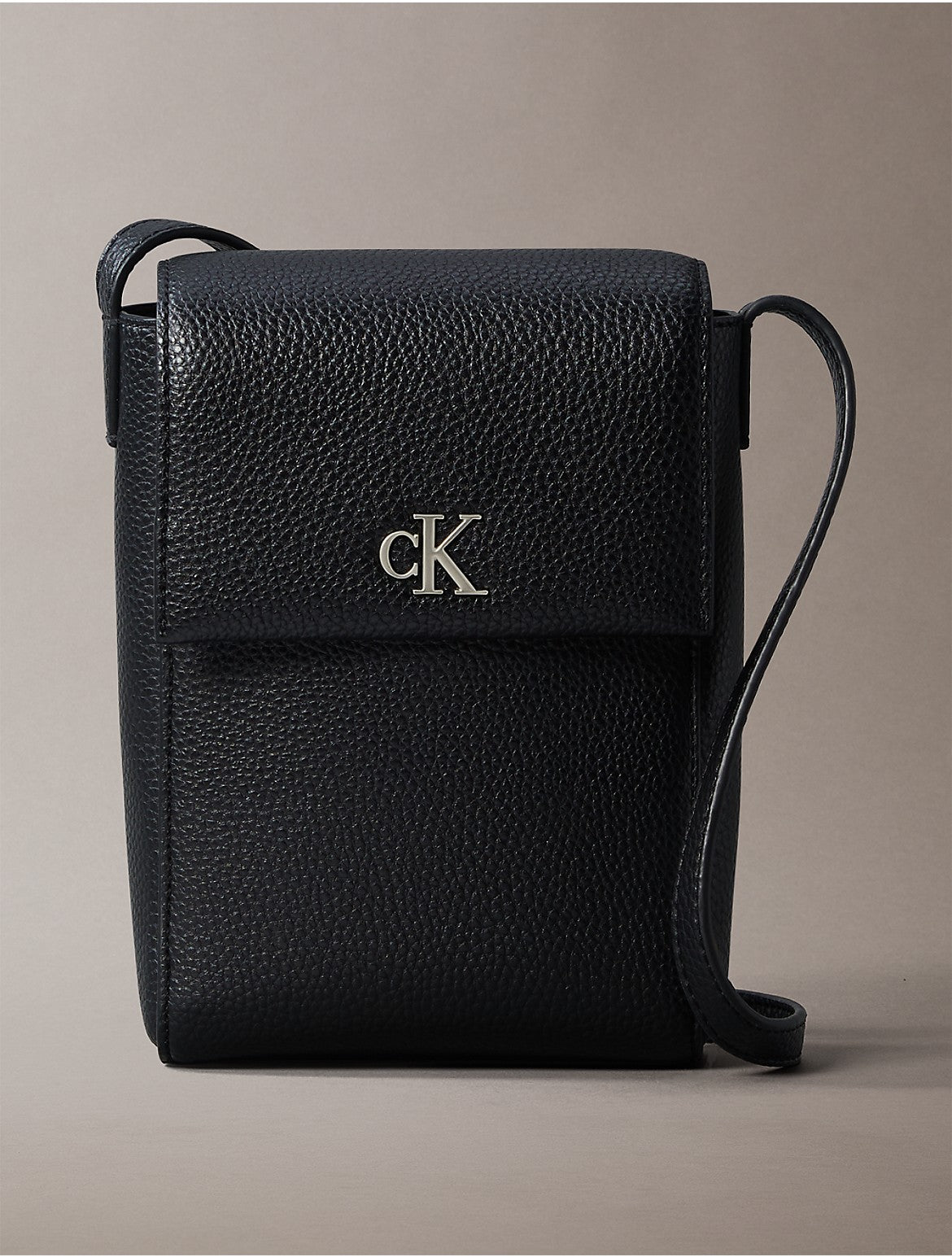 Calvin Klein Women's Minimal Monogram Phone Crossbody Bag - Black