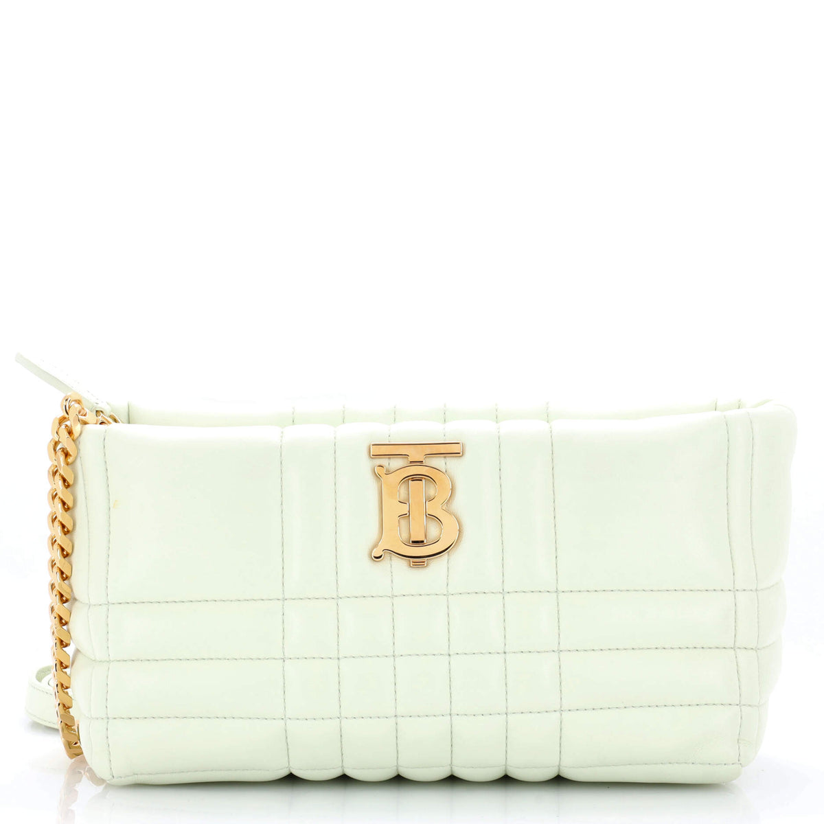 Burberry Lola Zip Shoulder Bag Quilted Leather Small