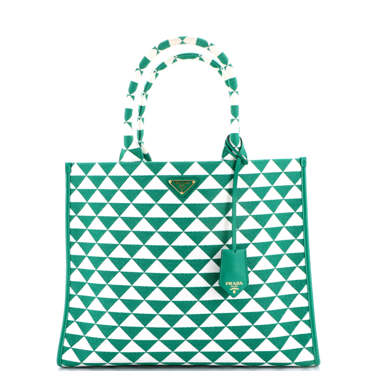 Prada PRADA Symbole Shopper Tote Jacquard Large