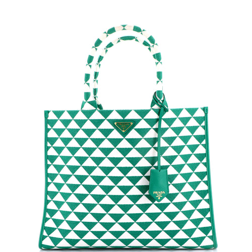 PRADA Symbole Shopper Tote Jacquard Large