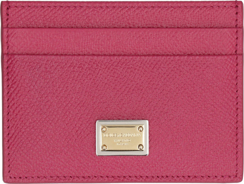 Women's Dauphine Leather Cardholder in Pink & Purple | Size UNICA | BI0330A1001