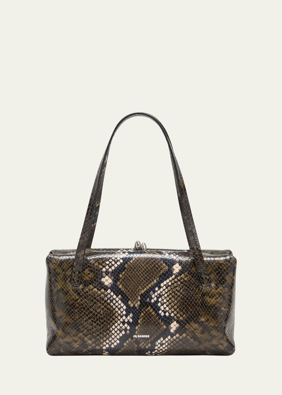 Jil Sander Goji Small Python-Print Top-Handle Bag