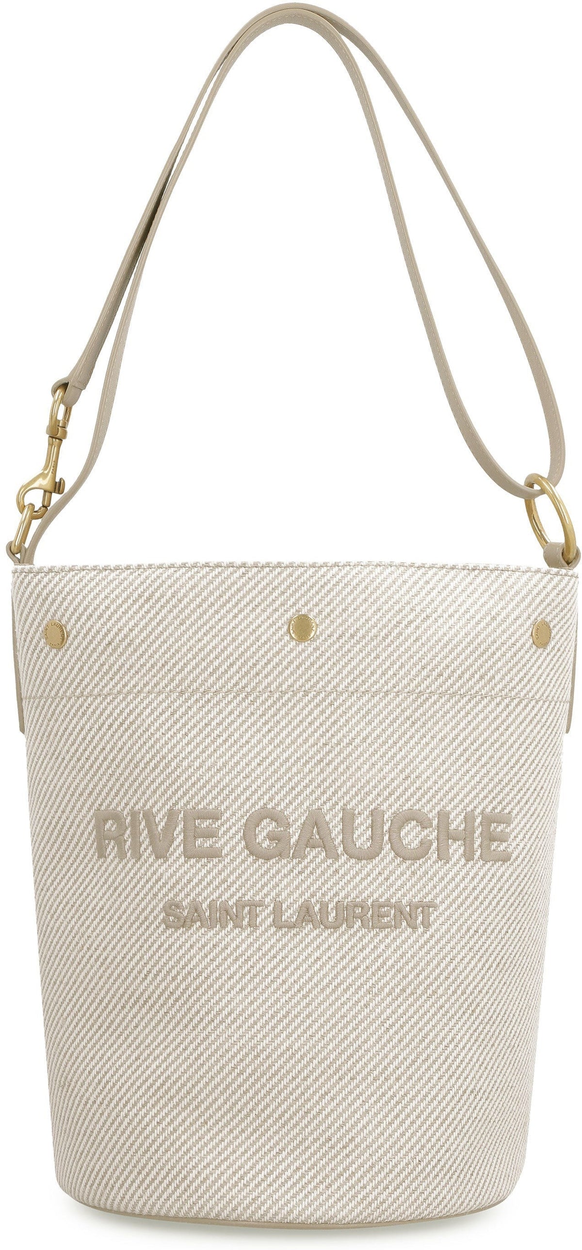 Saint Laurent Women's Rive Gauche Bucket Bag in Sand | 669299FAAE6 Color 9784