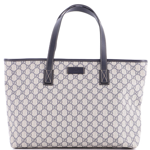 GUCCI Plus Tote GG Coated Canvas with Leather Medium