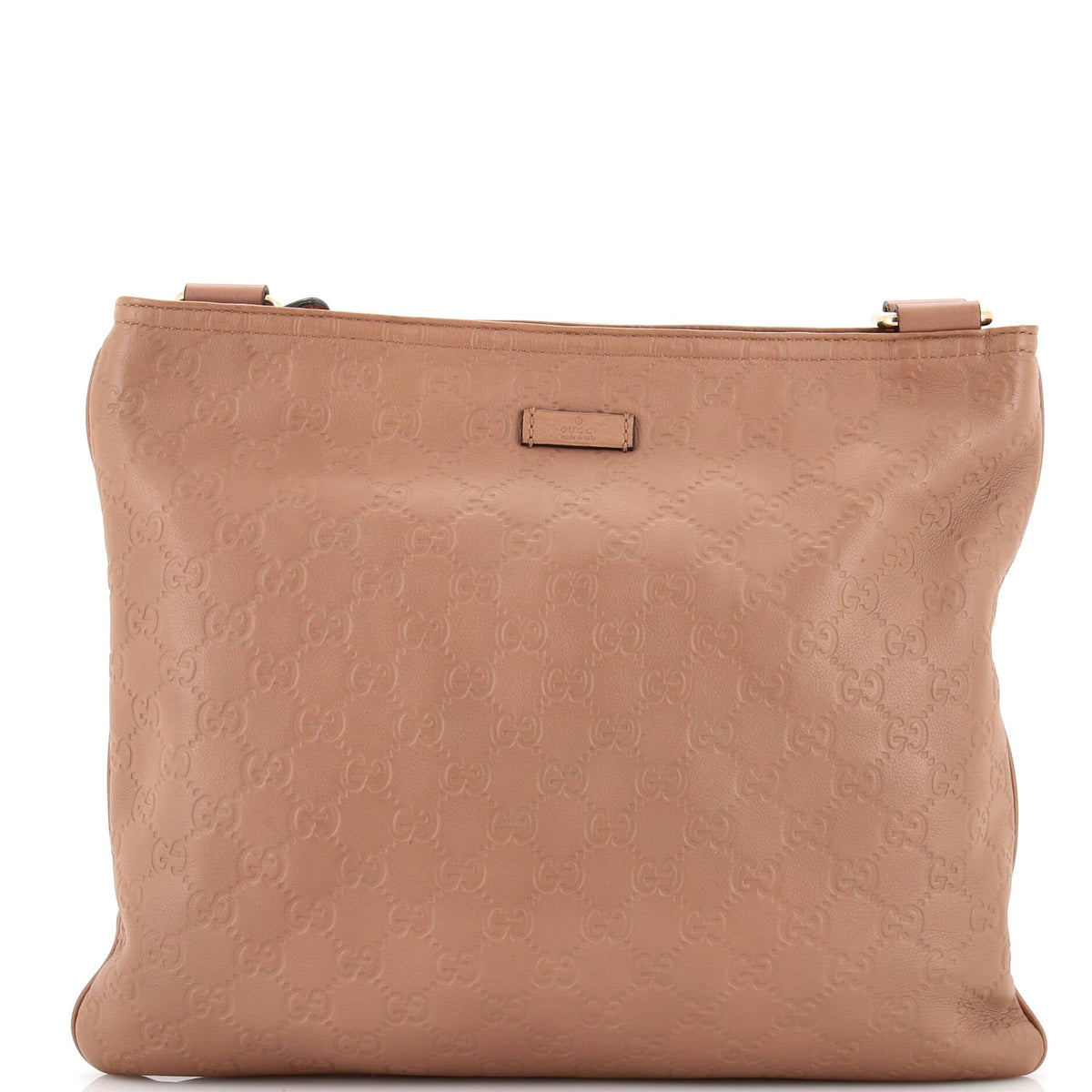 Gucci GUCCI Zip Top Messenger Bag Guccissima Leather Large