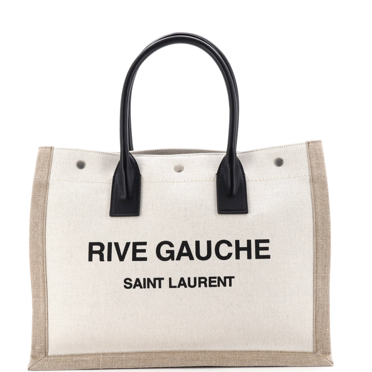 Saint Laurent Rive Gauche Shopper Tote Canvas Small