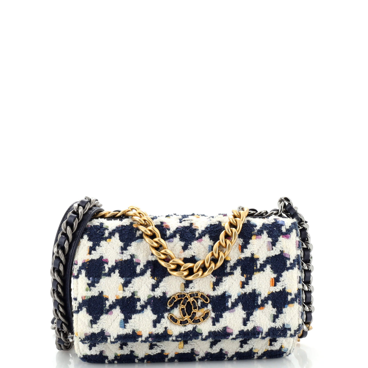 Chanel CHANEL 19 Wallet on Chain Quilted Tweed