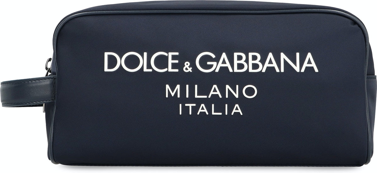 Dolce & Gabbana Men's Nylon Wash Bag in Blue | BT0989AG182 Color 8C653