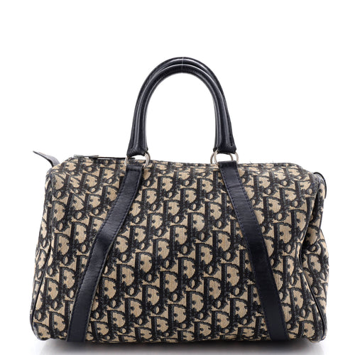 Vintage Trotter Boston Bag Diorissimo Canvas Medium