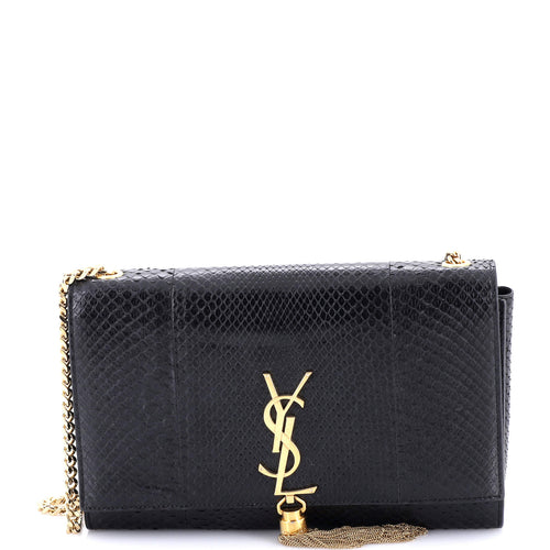 Classic Monogram Tassel Crossbody Bag Python Medium
