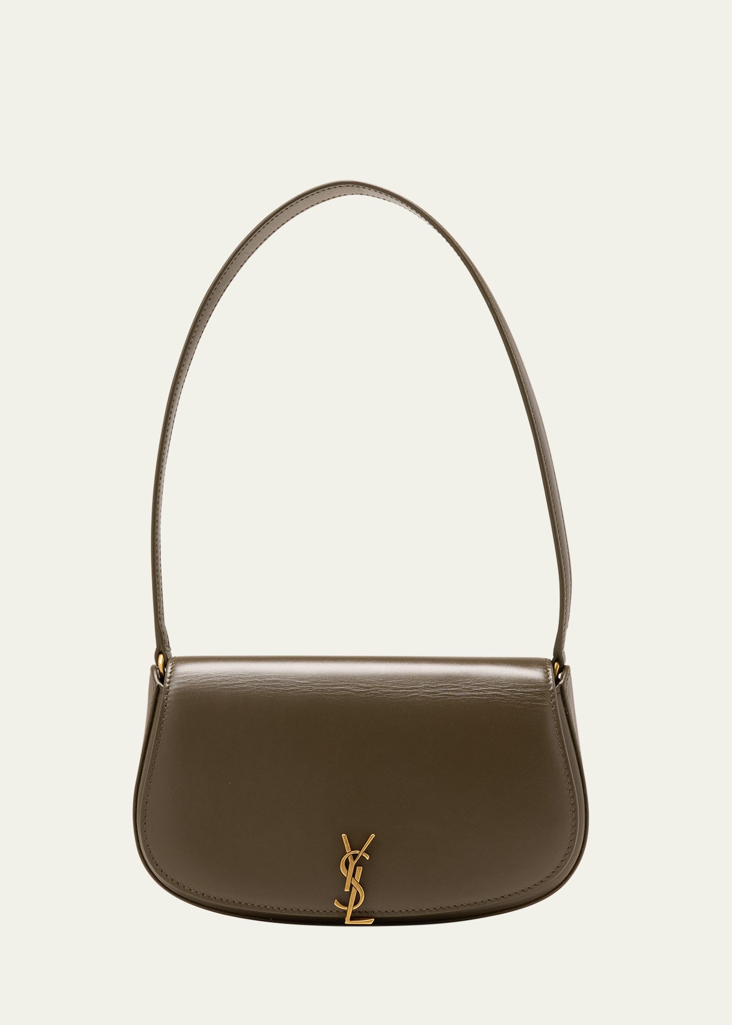 Saint Laurent Mini YSL Flap Leather Shoulder Bag