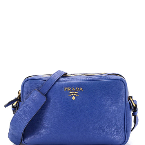 PRADA Double Zip Camera Bag Vitello Phenix Medium