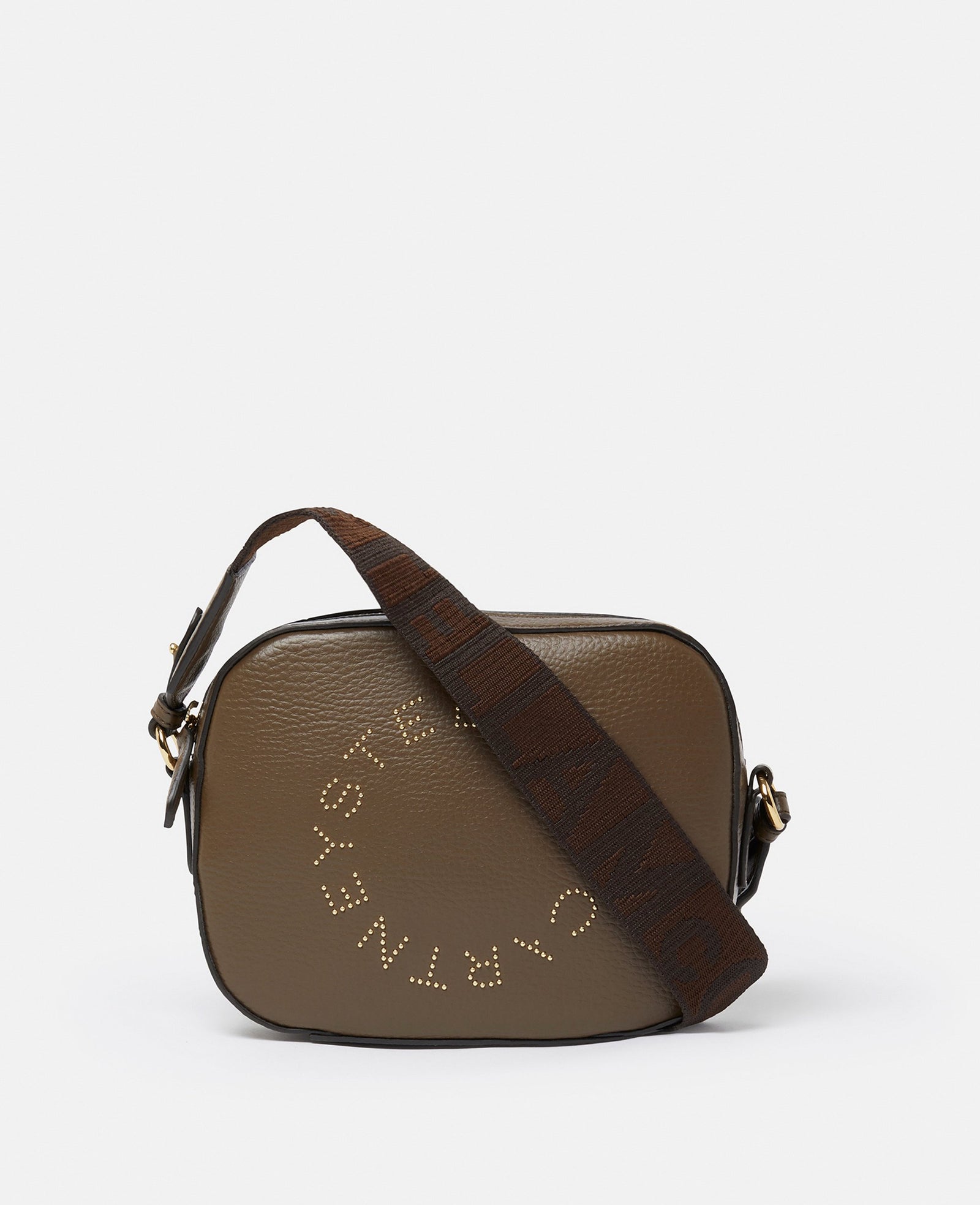 Stella McCartney Logo Camera Crossbody Bag, Woman, Chocolate brown