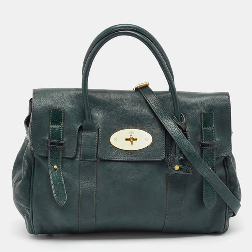 Green Leather Heritage Bayswater Satchel