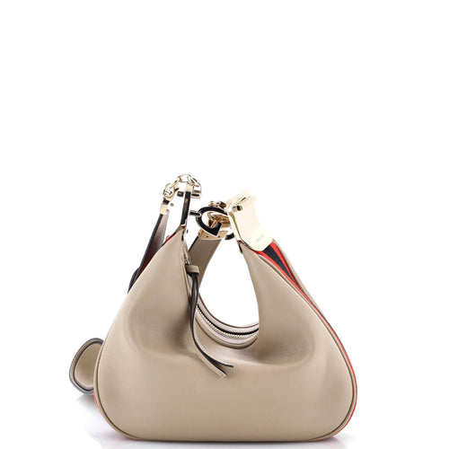 GUCCI Attache Shoulder Bag Leather Small