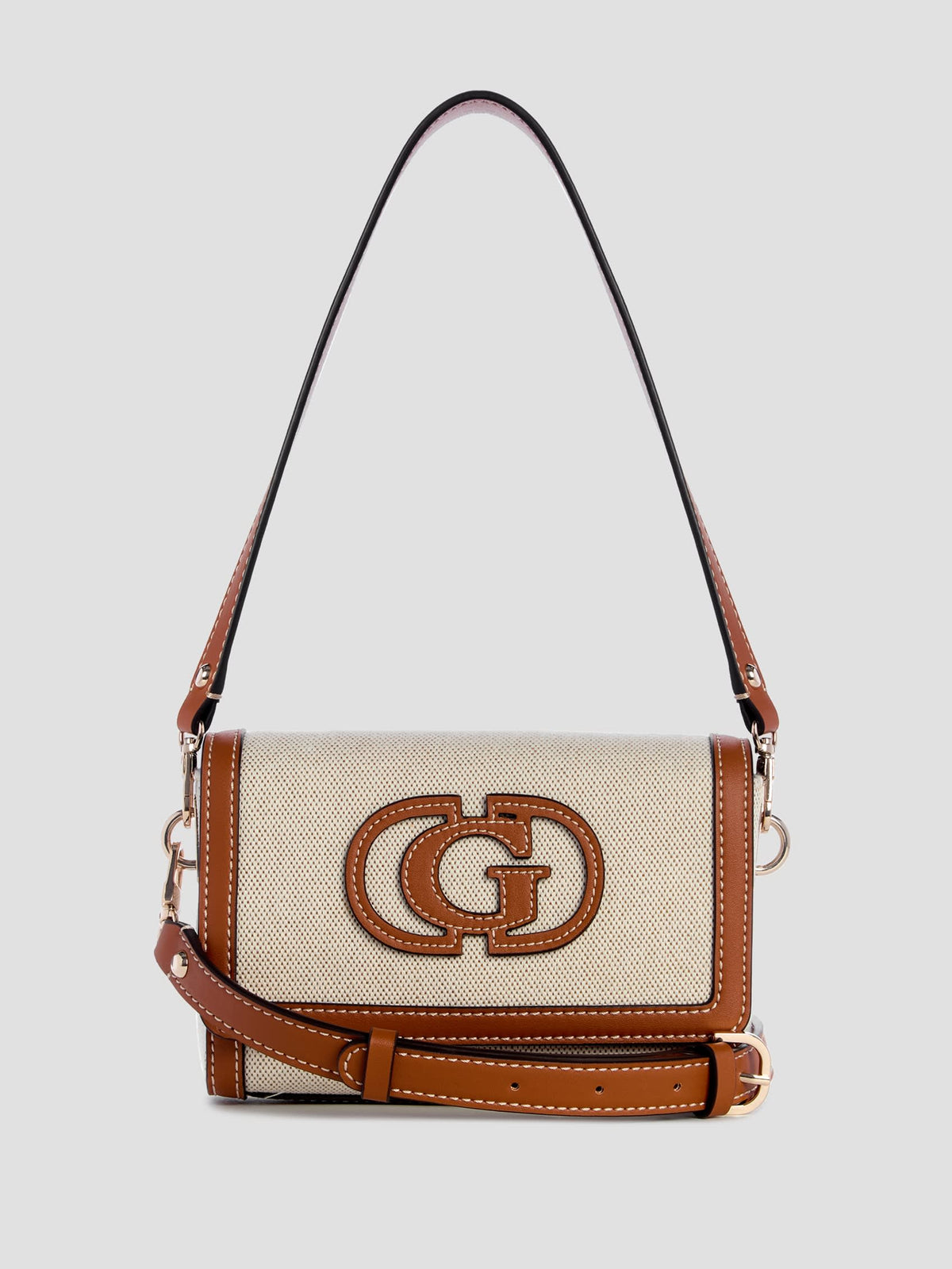Guess Sebina Canvas Fold-over Shoulder Bag