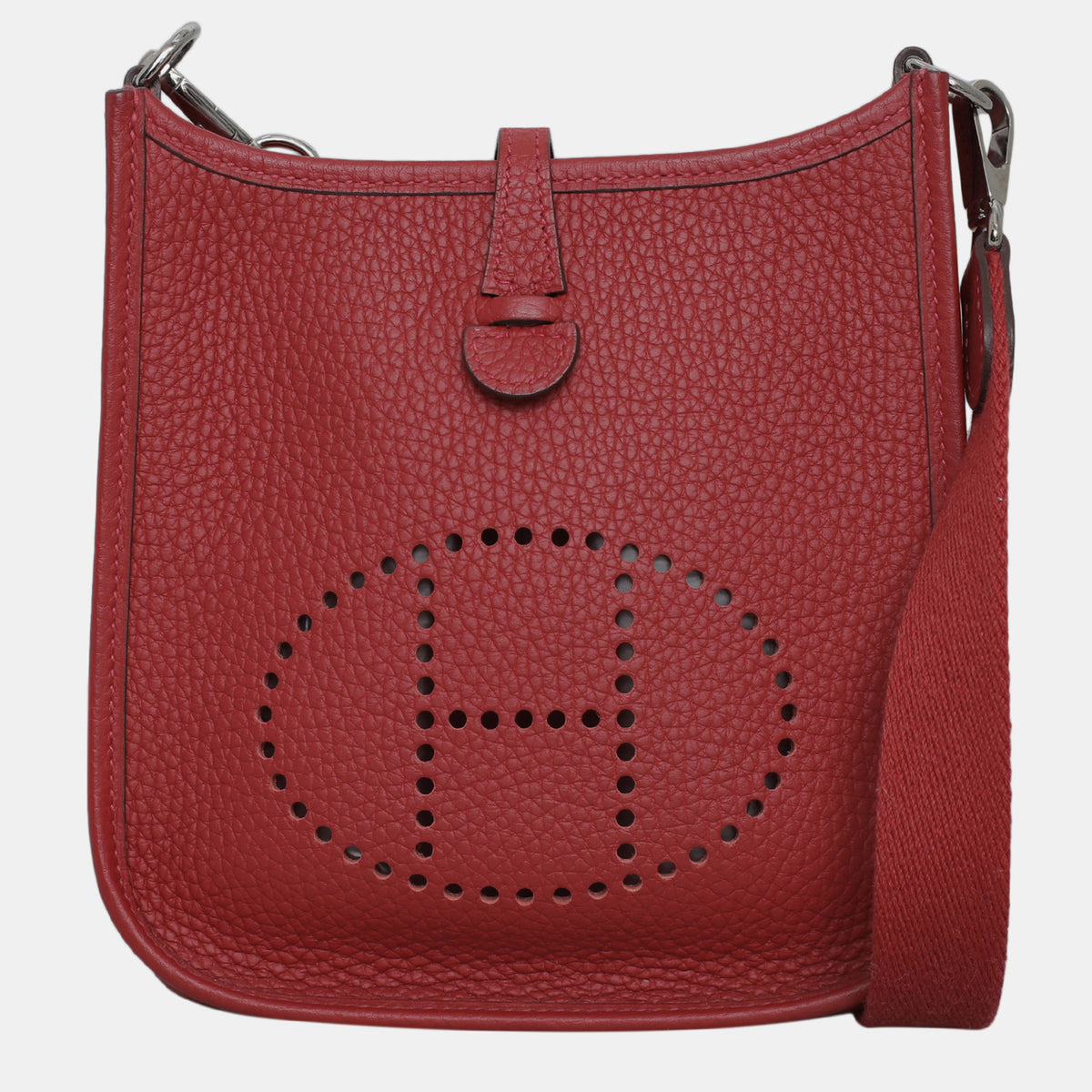 Hermès Rouge Casaque Mini Evelyne Bag
