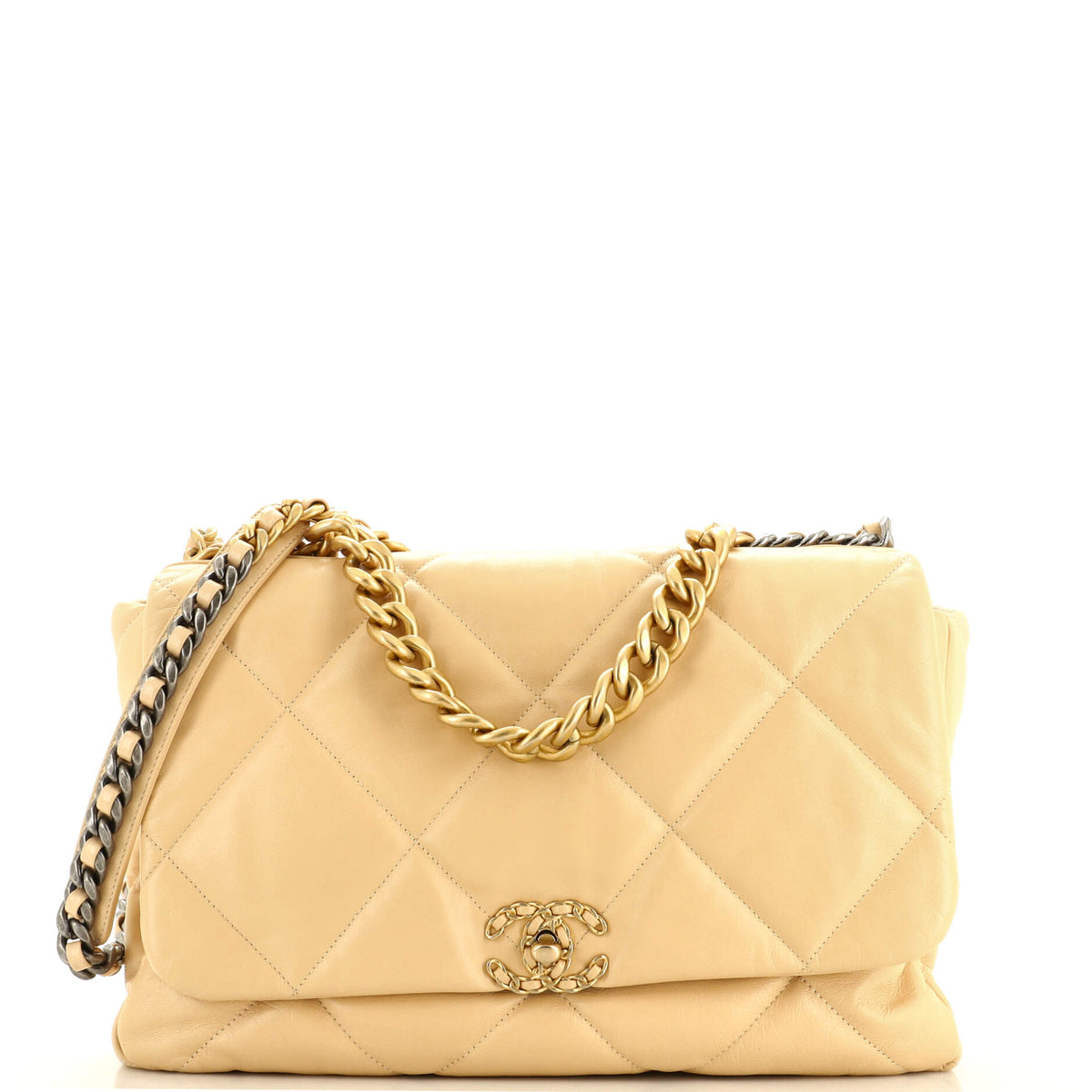 Chanel CHANEL 19 Flap Bag Quilted Leather Maxi