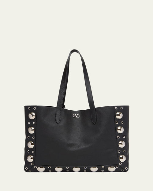 Men's Nellcote Large Studded Leather Tote Bag