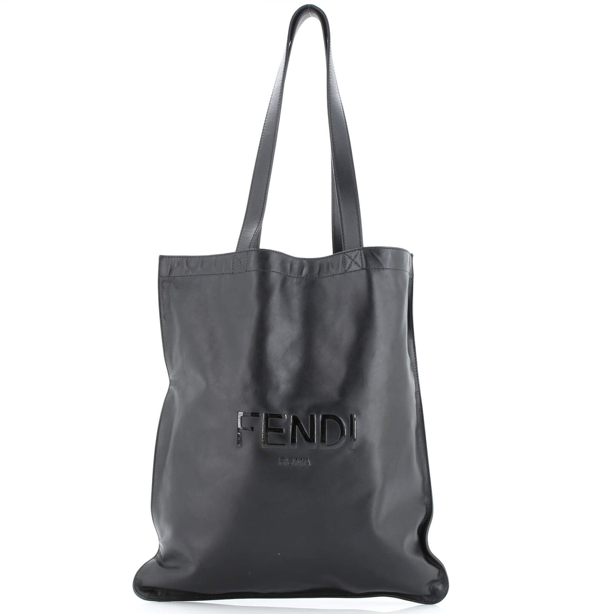 Fendi FENDI Pack Flat Shopper Tote Leather Tall