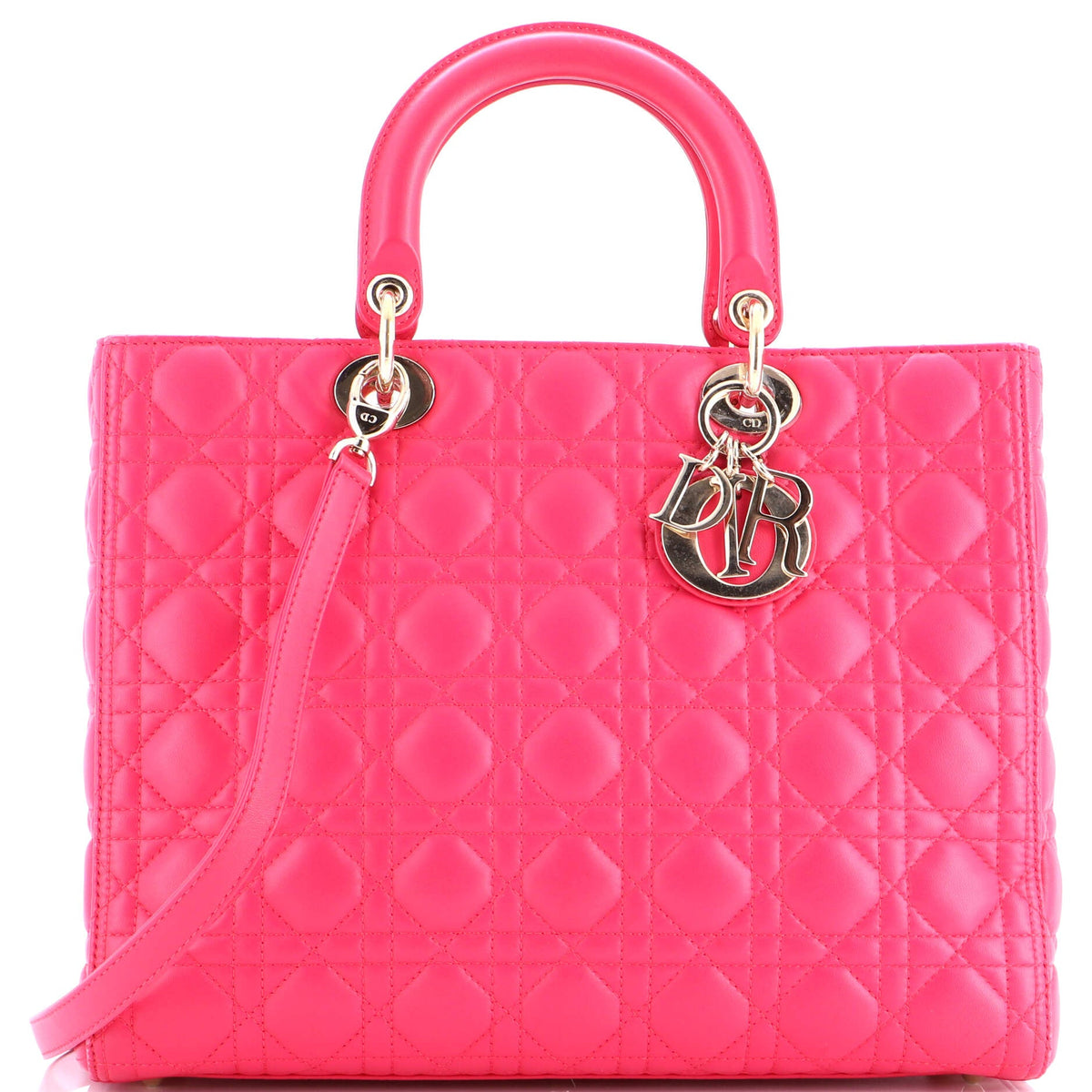 Christian Dior Lady Dior Bag Cannage Quilt Lambskin Large