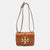 Brown Leather Diamond Eleanor Shoulder Bag