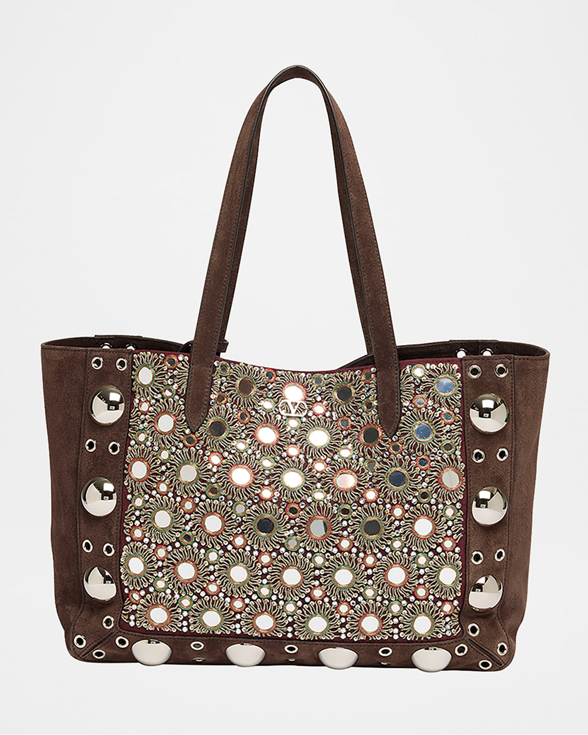 Valentino Nellcote Mirrored Suede Tote Bag