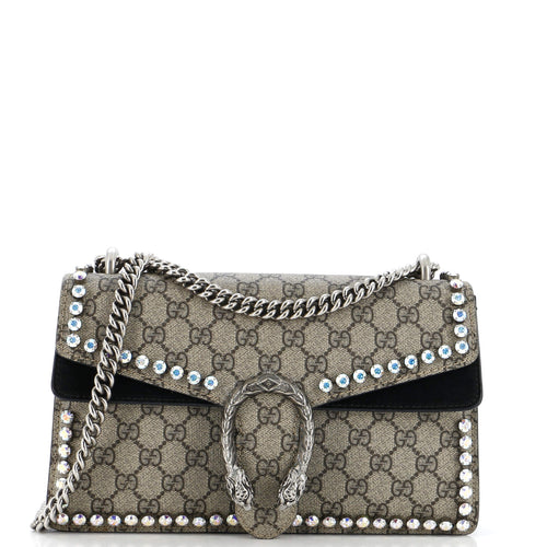 GUCCI Dionysus Bag Crystal Embellished GG Coated Canvas Medium