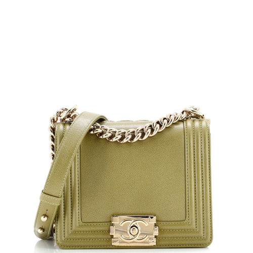 CHANEL Reverso Square Boy Flap Bag Caviar Small