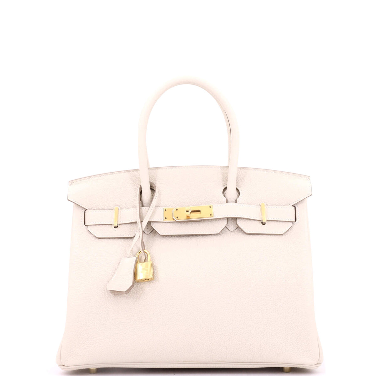 Herm?s Birkin Handbag Light Togo with Gold Hardware 30