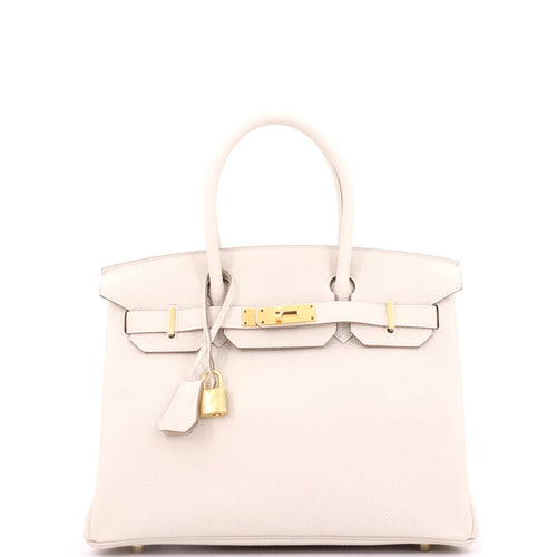 Birkin Handbag Light Togo with Gold Hardware 30