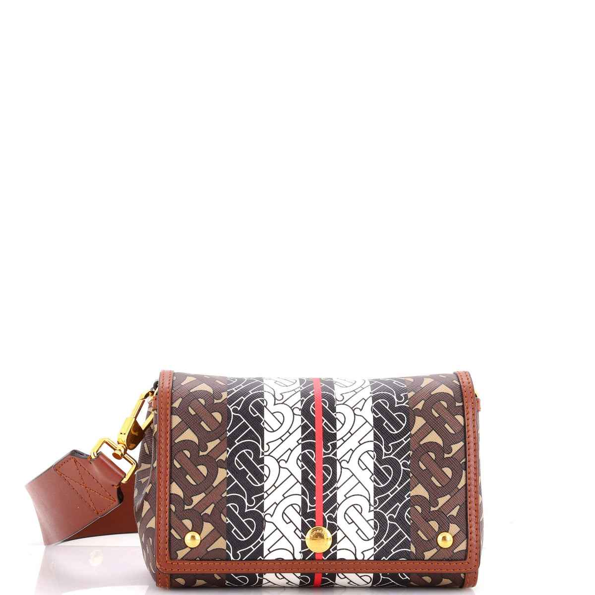 Burberry TB Flap Bag Monogram E-Canvas Small