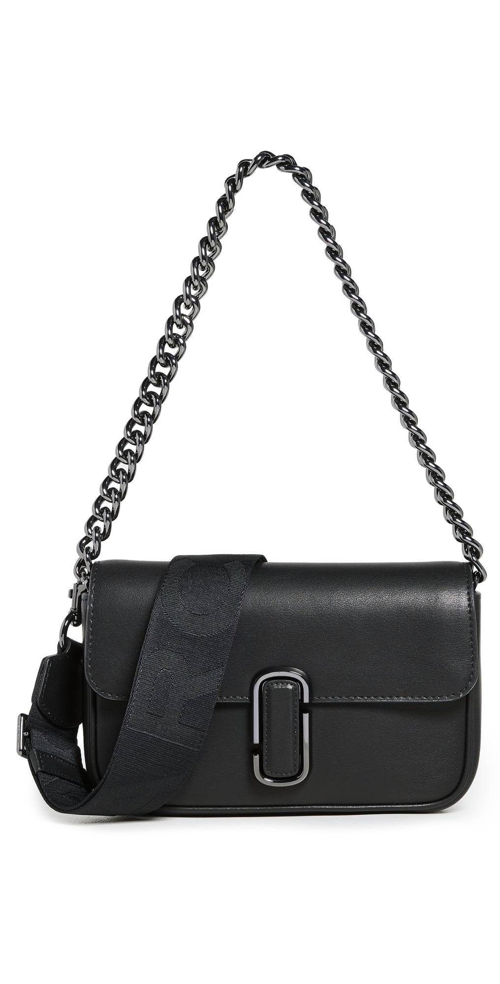 Marc Jacobs The J Marc Shoulder Bag Black/Gunmetal One Size