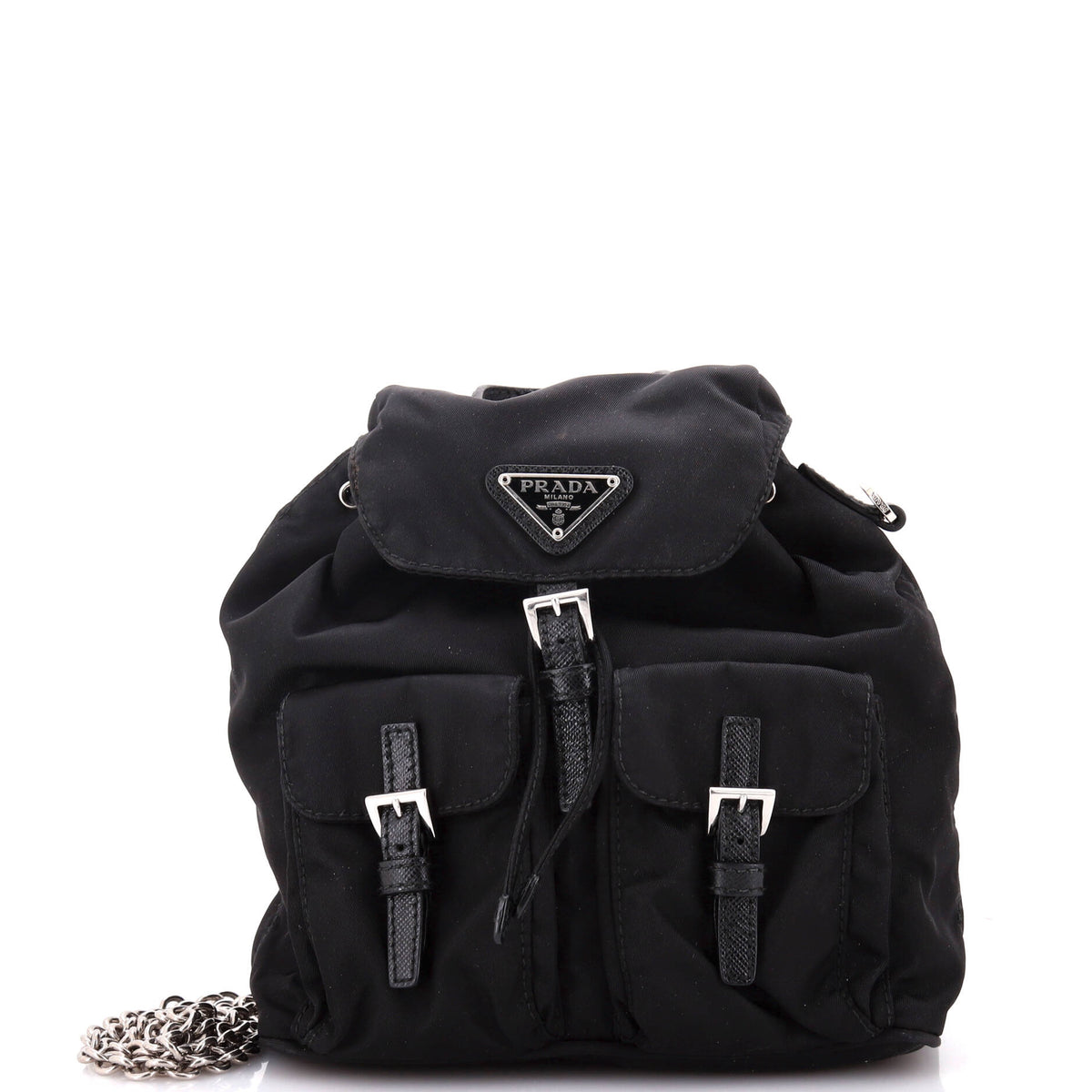Prada PRADA Convertible Chain Backpack Tessuto Mini