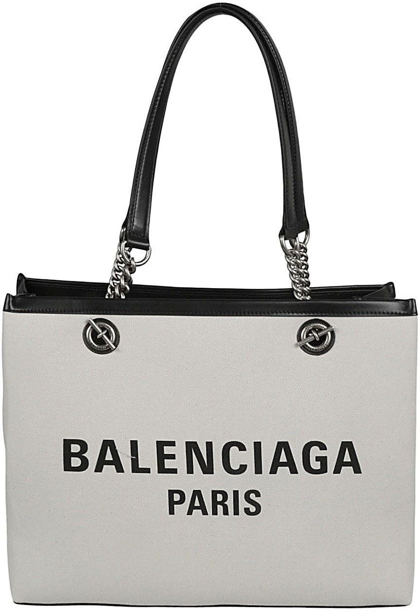 Balenciaga Women's Duty Free Medium Tote Bag in Beige | Size UNI | 7599732AAOK9260