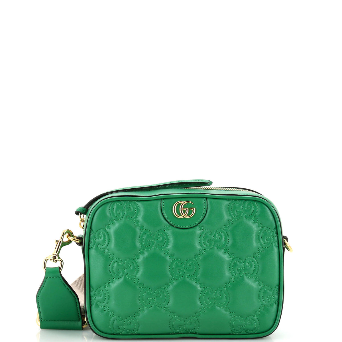 Gucci GUCCI Zip Camera Bag GG Matelasse Leather Small