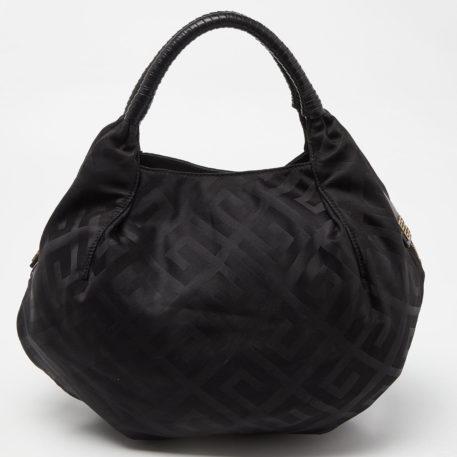 Givenchy Black Monogram Nylon and Leather Hobo