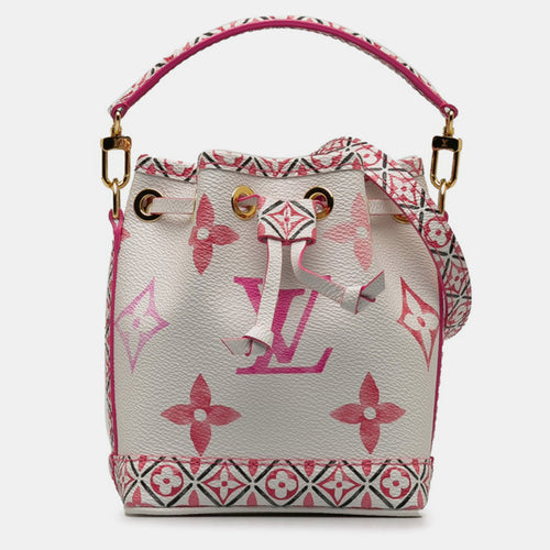 By The Pool Monogram Watercolor Giant Nano Noe Shoulder Bags