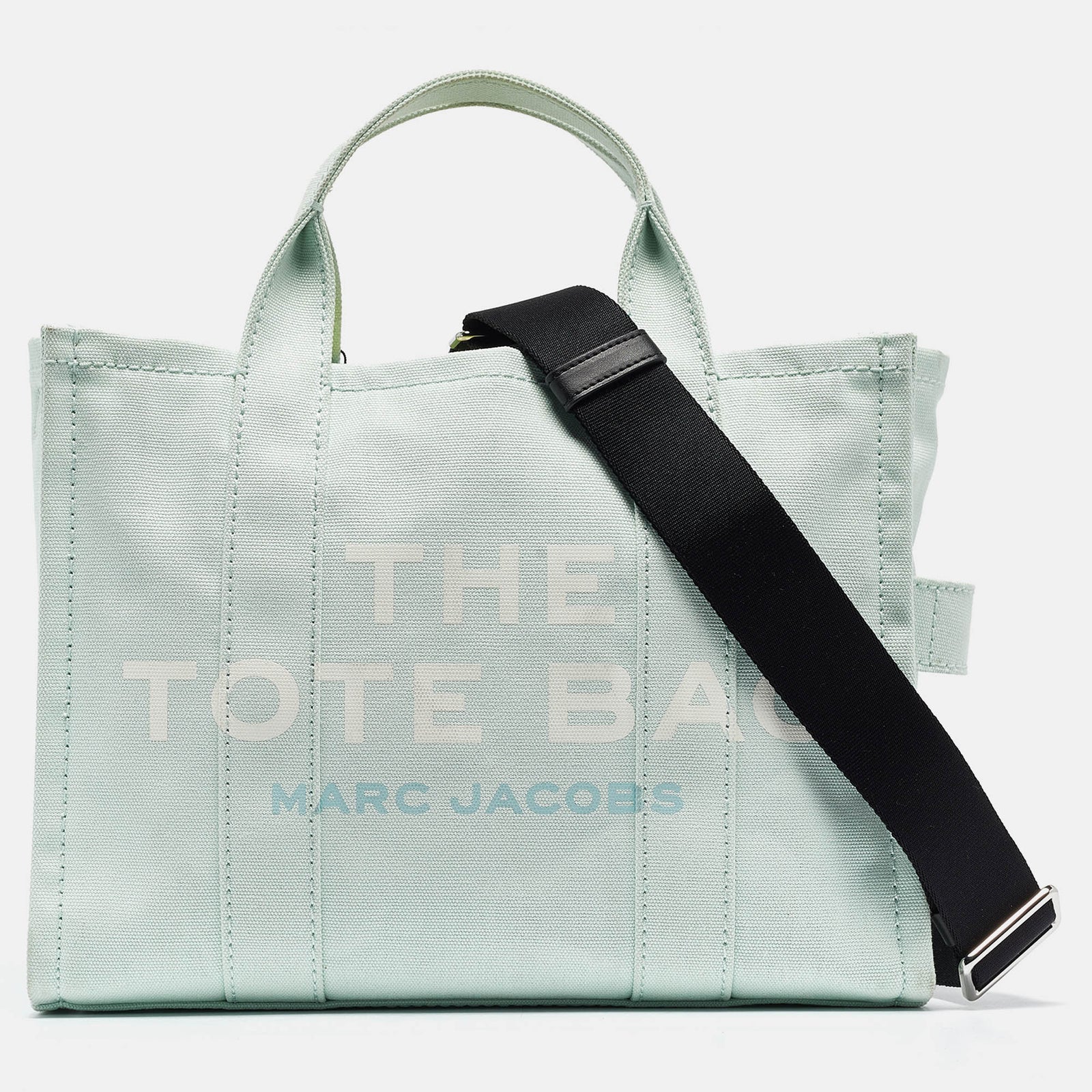 Marc Jacobs Mint Green/Black Canvas Medium The Tote Bag