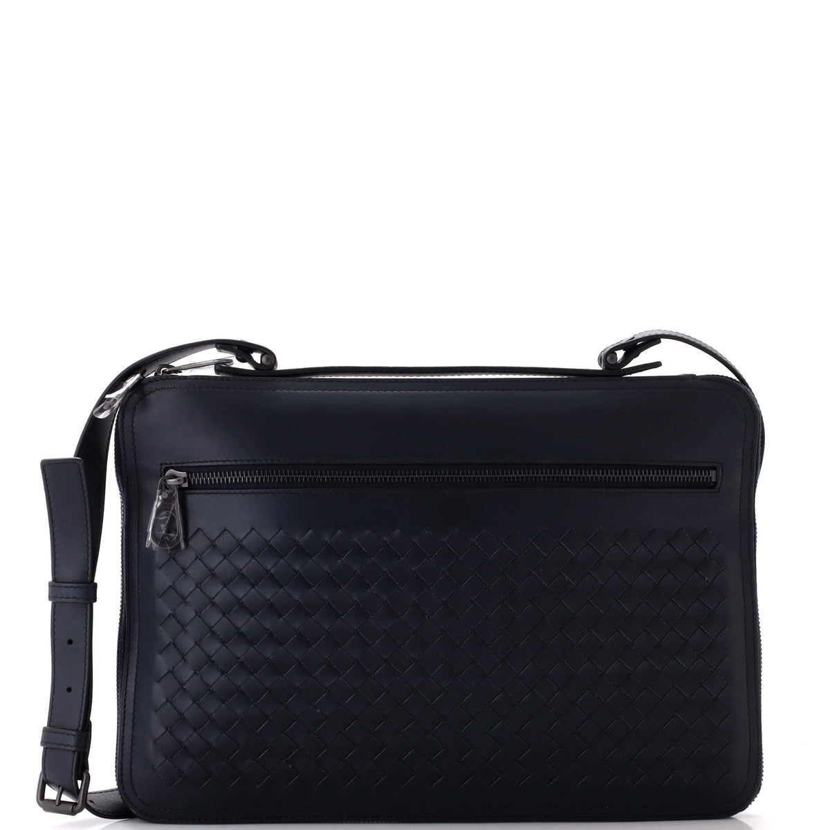 Bottega Veneta Slim Zip Around Briefcase Intrecciato Nappa