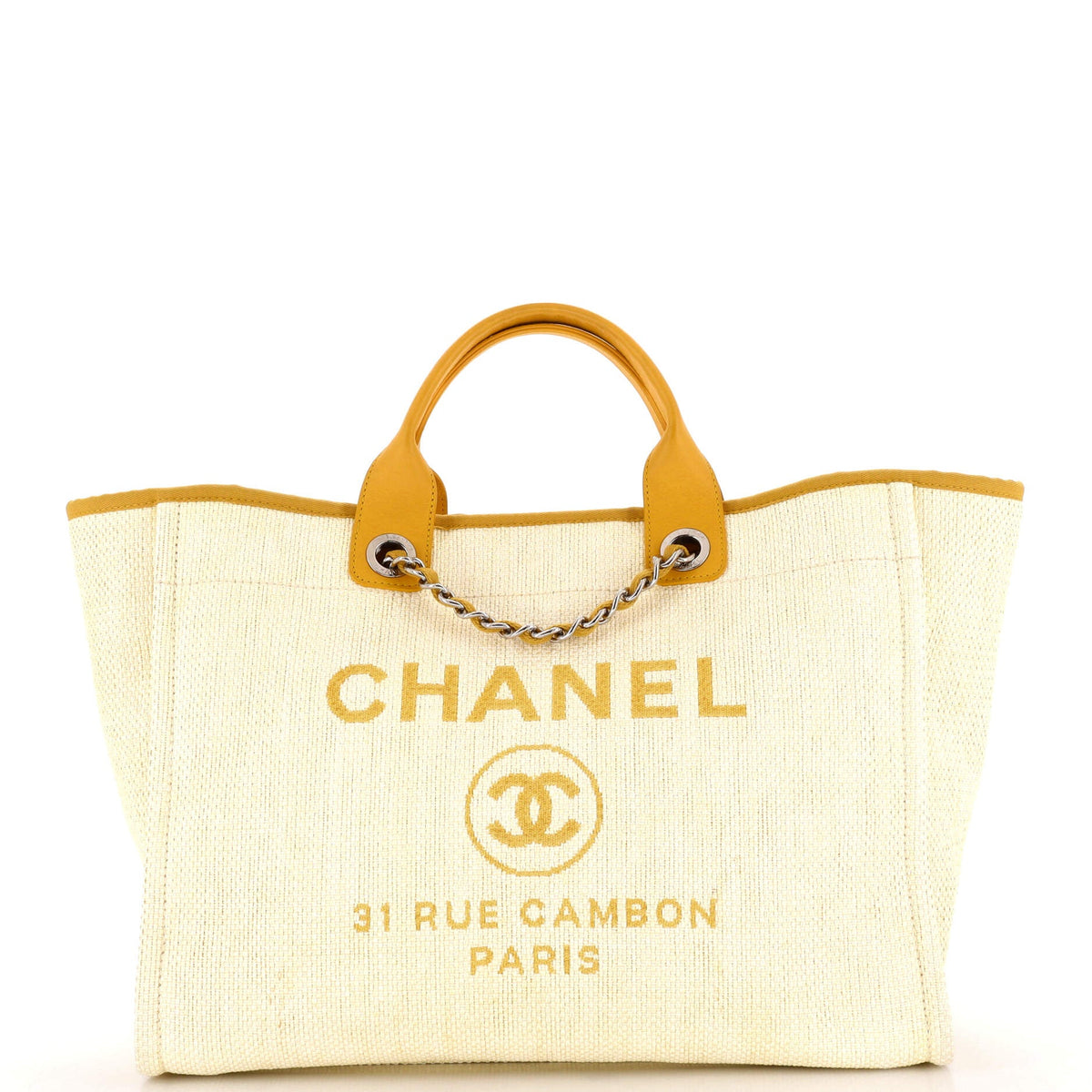 Chanel CHANEL Deauville Tote Raffia Medium
