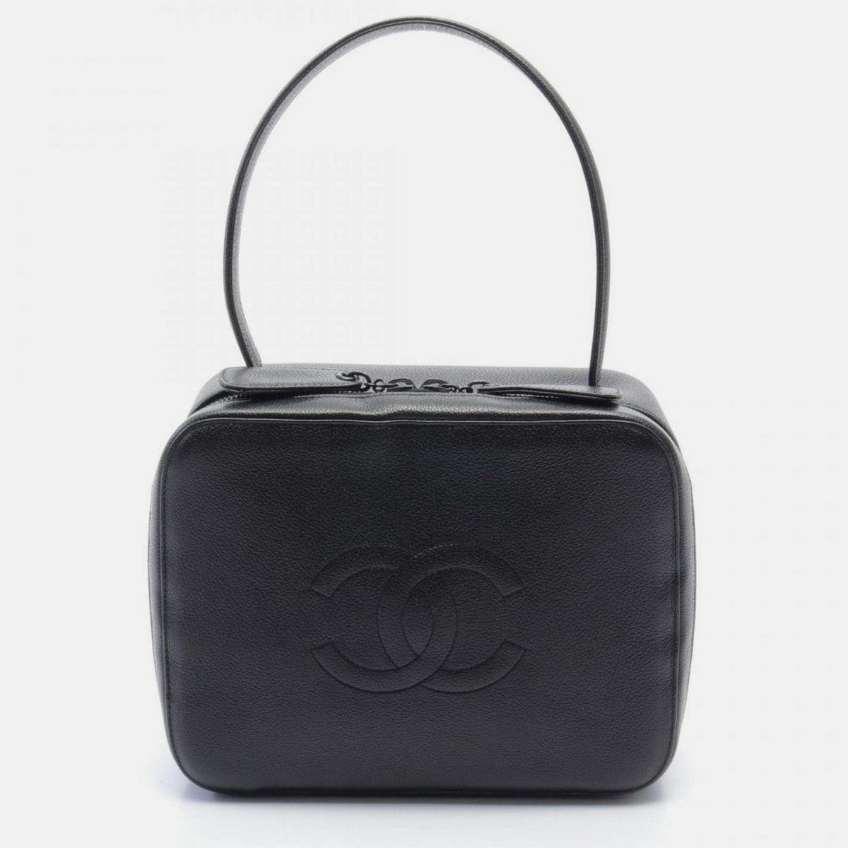 Chanel Black Caviar Skin Coco Mark Handbag